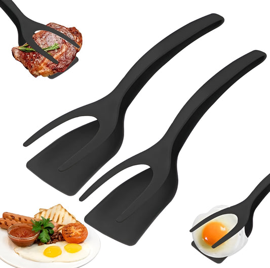 2-in-1 Flip Grip Spatula Tongs